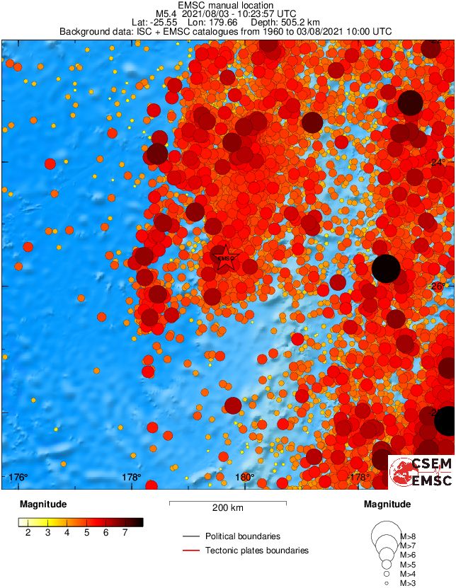 regional magnitude historical seismicity