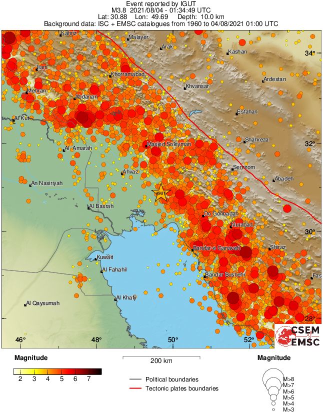 regional magnitude historical seismicity