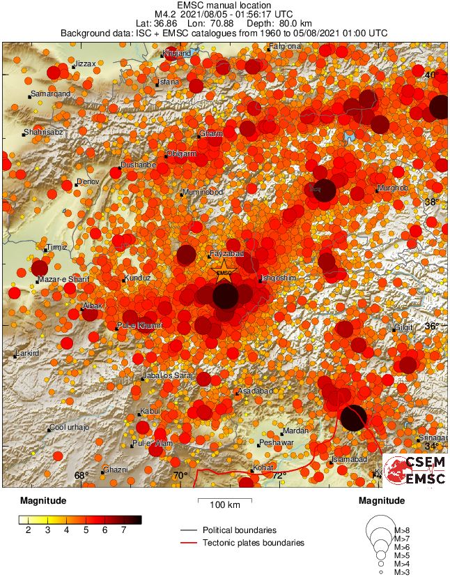 regional magnitude historical seismicity