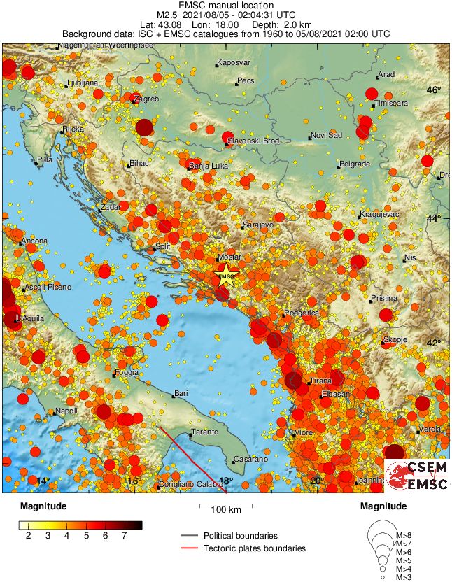 regional magnitude historical seismicity