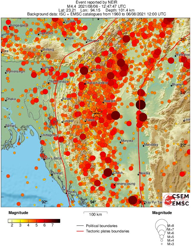regional magnitude historical seismicity