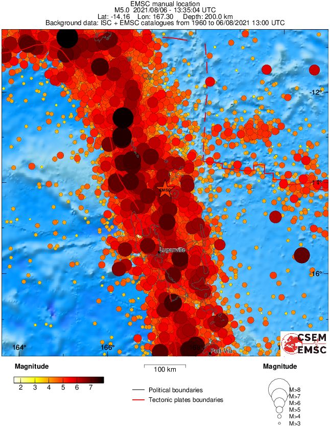 regional magnitude historical seismicity