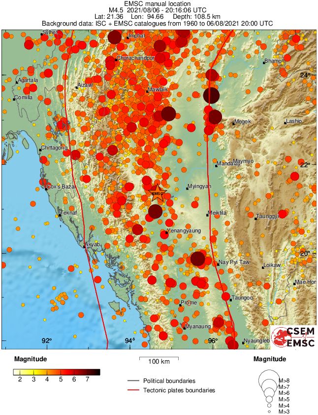 regional magnitude historical seismicity