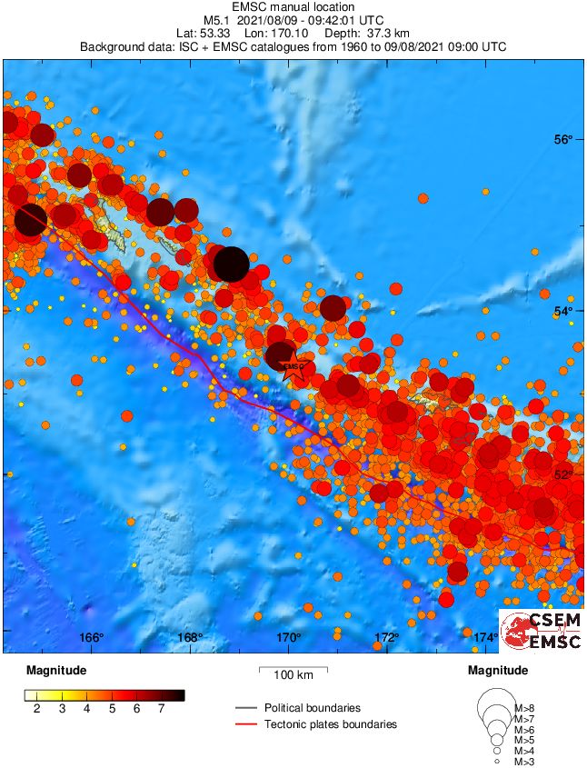 regional magnitude historical seismicity