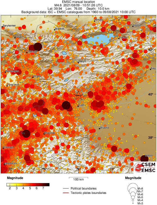 regional magnitude historical seismicity