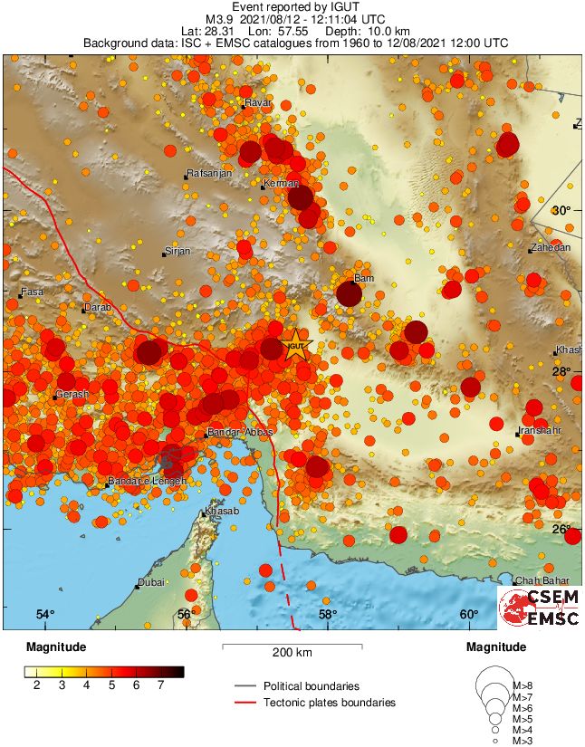 regional magnitude historical seismicity