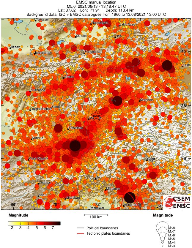 regional magnitude historical seismicity