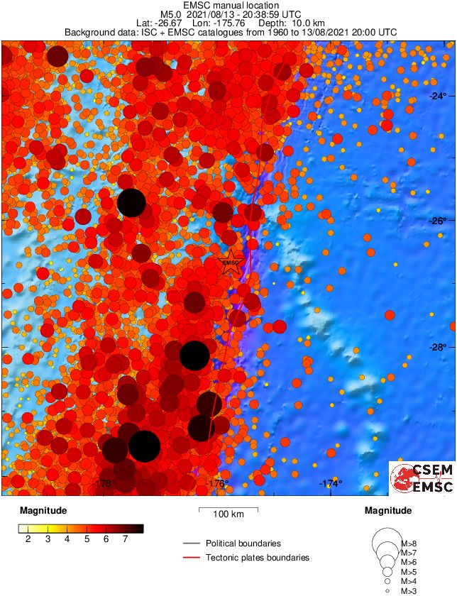 regional magnitude historical seismicity