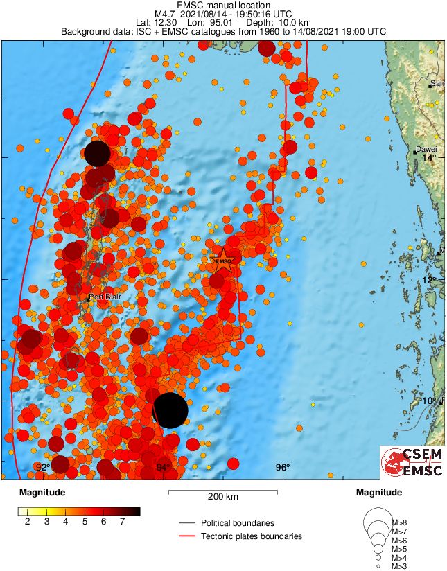 regional magnitude historical seismicity