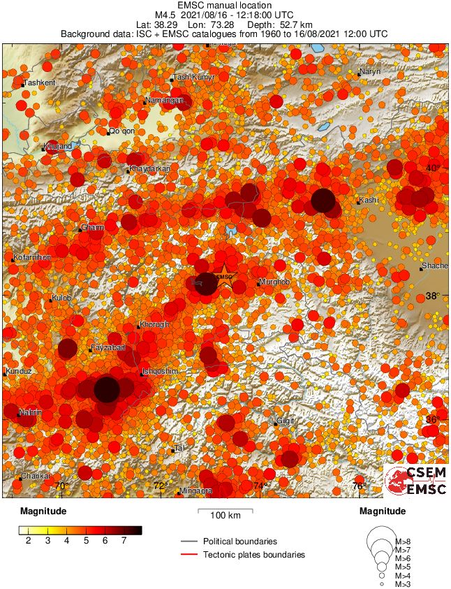 regional magnitude historical seismicity