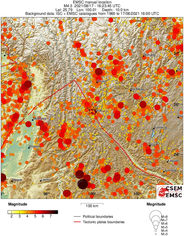 regional magnitude historical seismicity