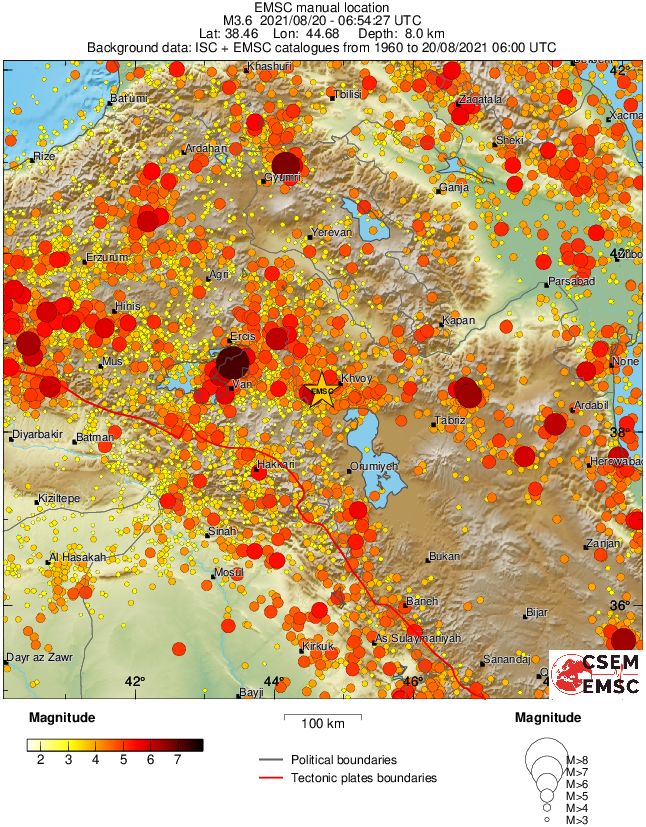 regional magnitude historical seismicity