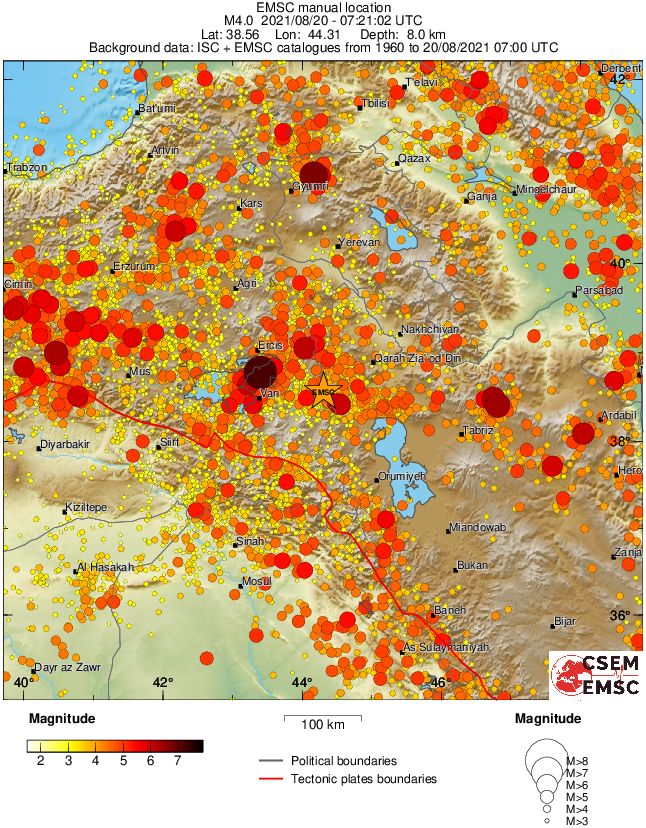 regional magnitude historical seismicity
