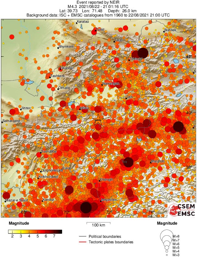 regional magnitude historical seismicity