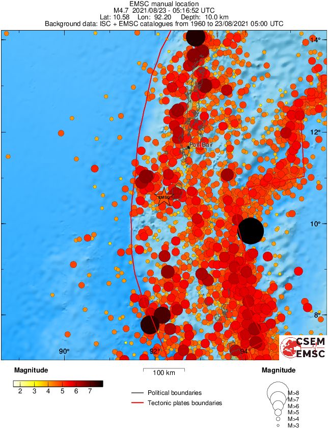 regional magnitude historical seismicity