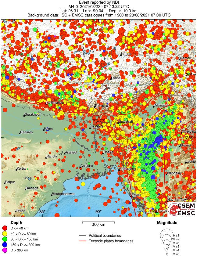 wide historical seismicity