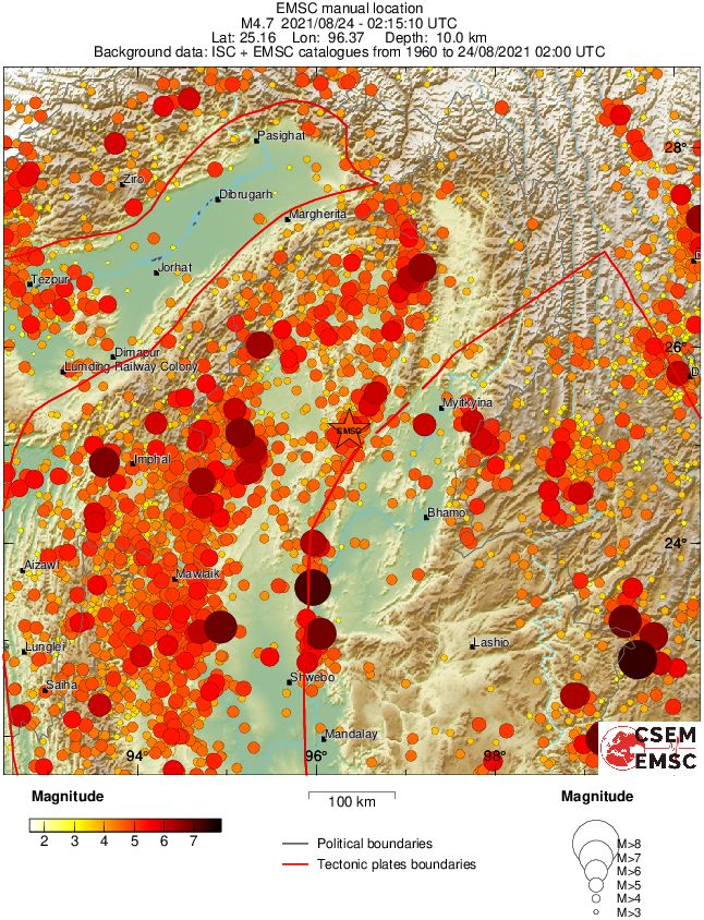 regional magnitude historical seismicity