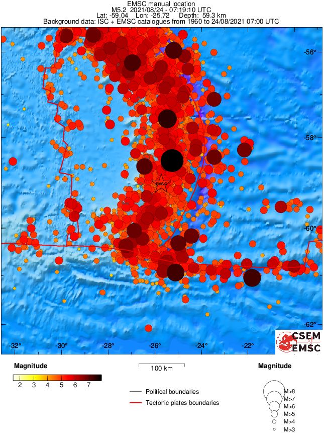 regional magnitude historical seismicity