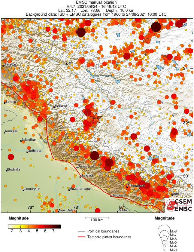 regional magnitude historical seismicity