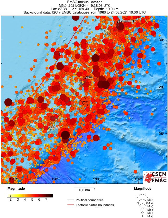 regional magnitude historical seismicity