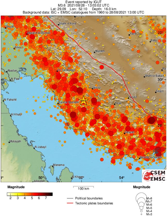 regional magnitude historical seismicity