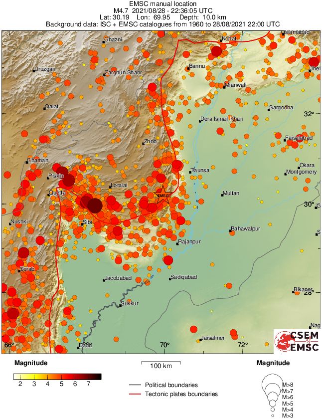 regional magnitude historical seismicity