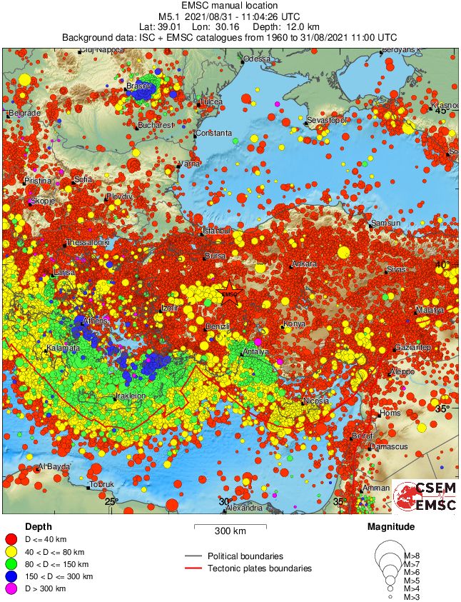 wide historical seismicity