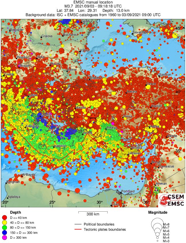 wide historical seismicity