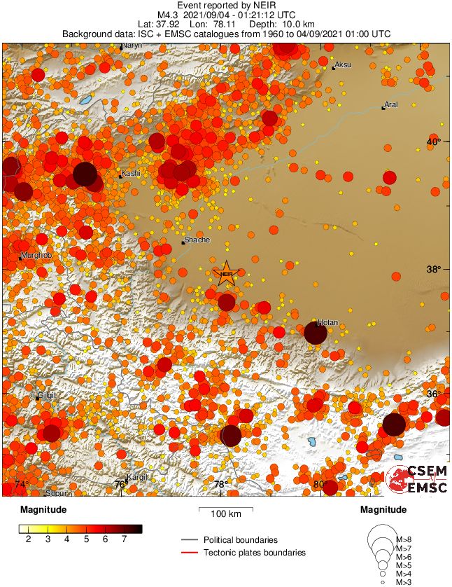 regional magnitude historical seismicity
