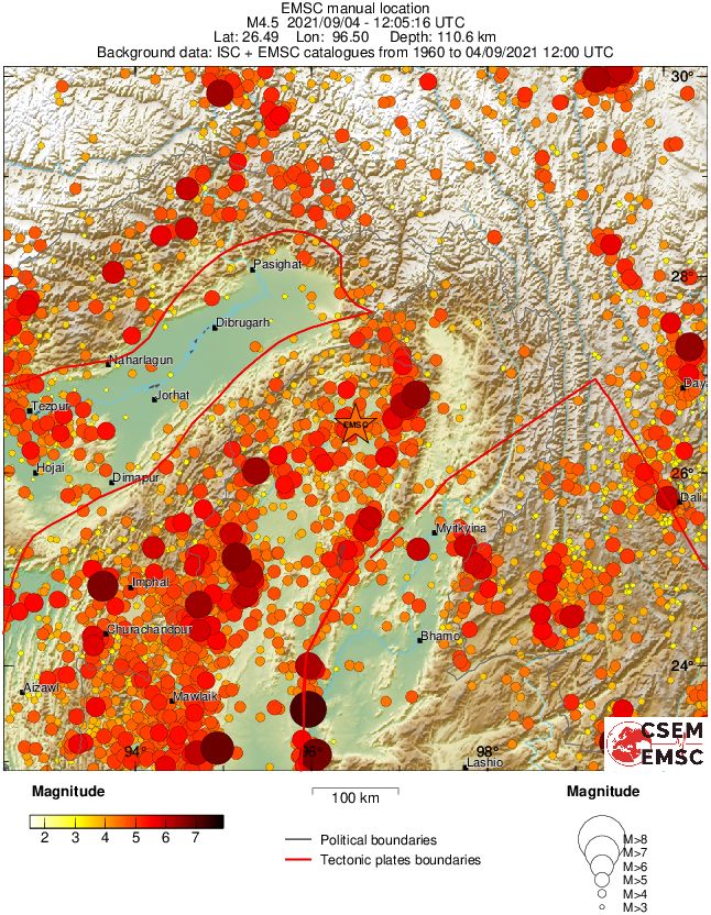 regional magnitude historical seismicity