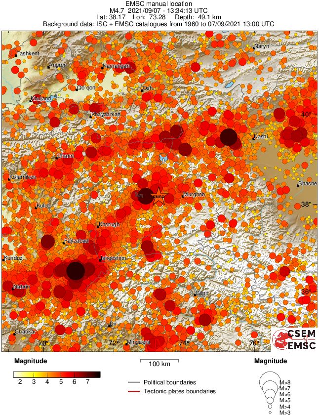 regional magnitude historical seismicity