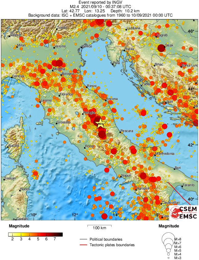 regional magnitude historical seismicity