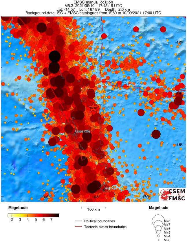 regional magnitude historical seismicity