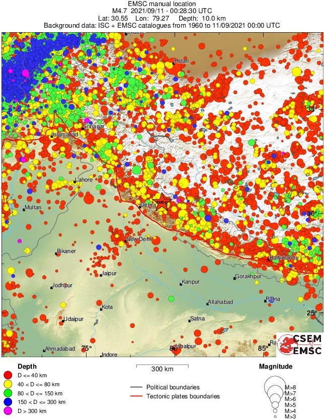 wide historical seismicity