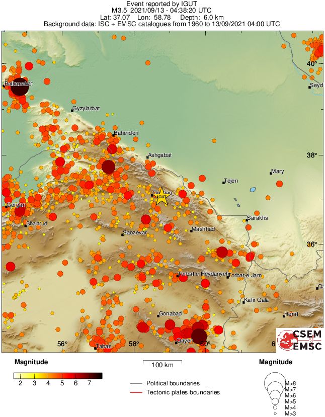 regional magnitude historical seismicity