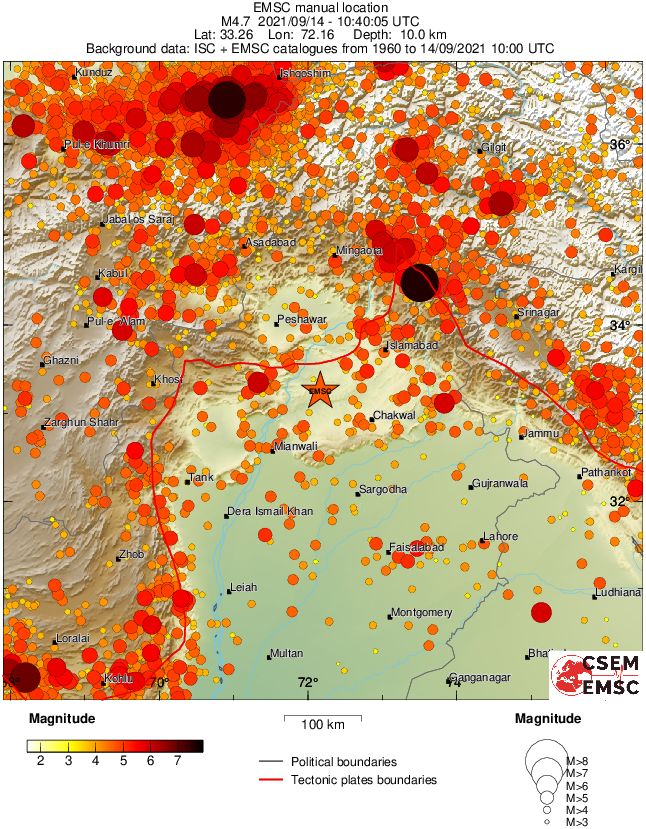regional magnitude historical seismicity