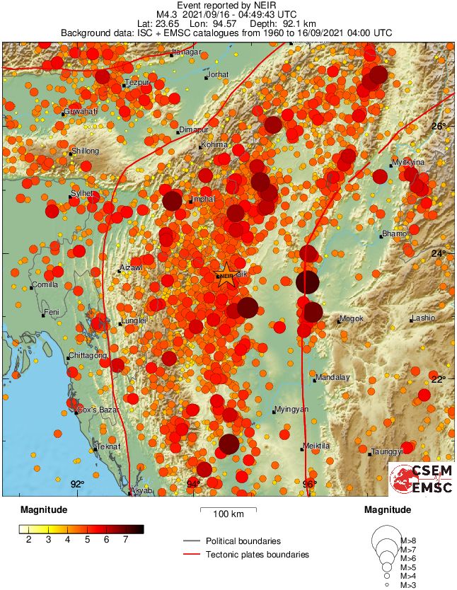 regional magnitude historical seismicity