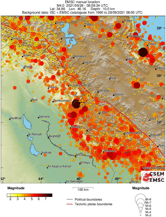 regional magnitude historical seismicity