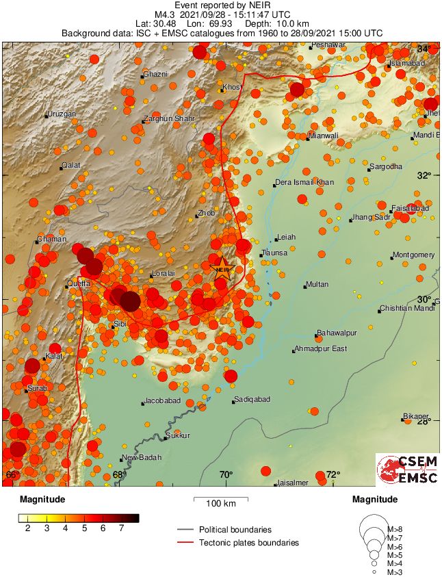 regional magnitude historical seismicity