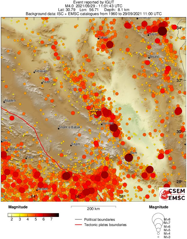 regional magnitude historical seismicity