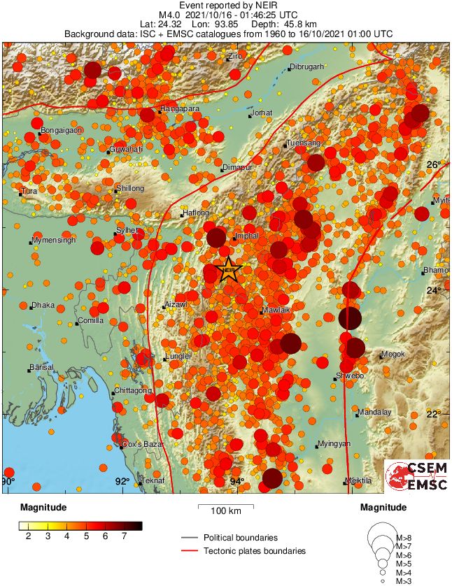 regional magnitude historical seismicity