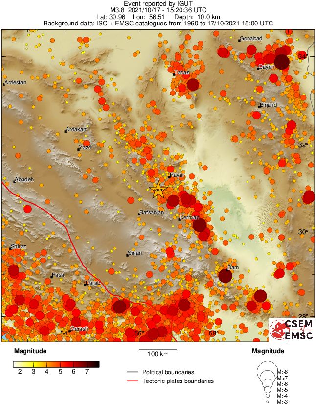 regional magnitude historical seismicity