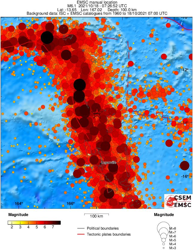 regional magnitude historical seismicity