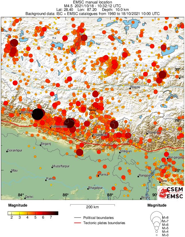 regional magnitude historical seismicity