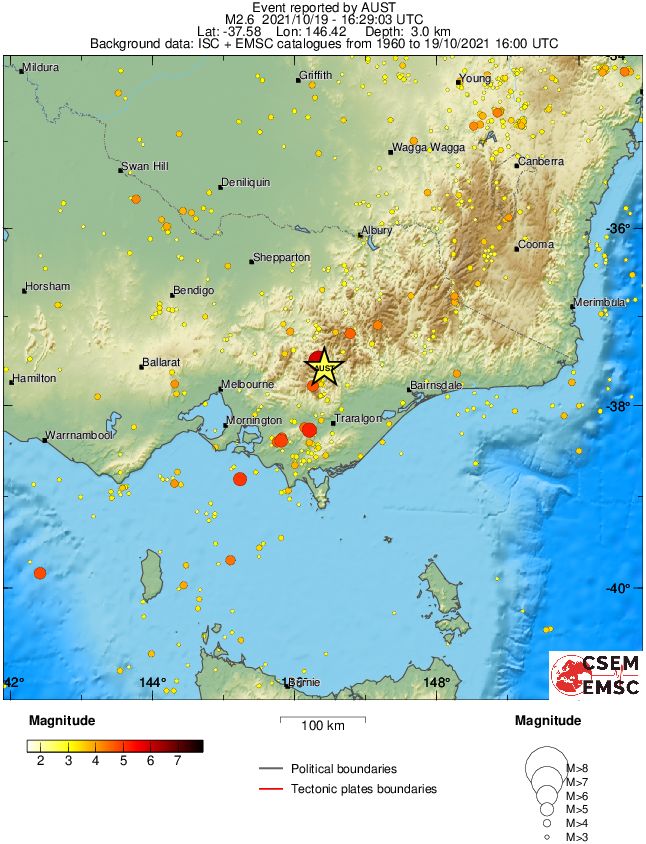 regional magnitude historical seismicity