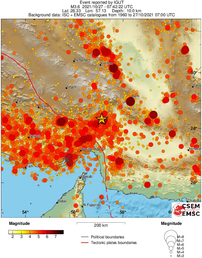 regional magnitude historical seismicity