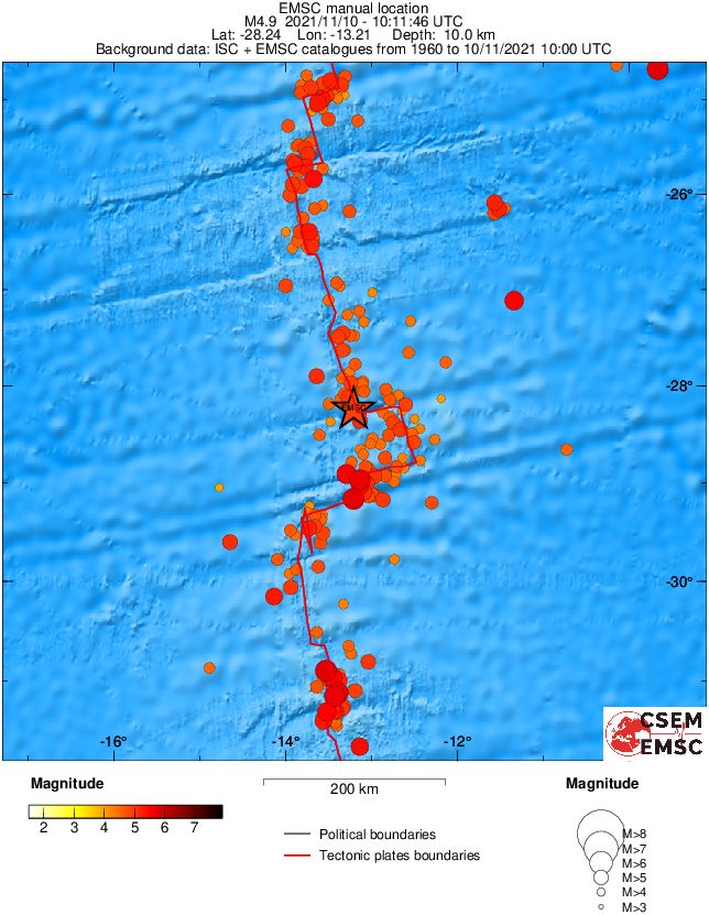 regional magnitude historical seismicity