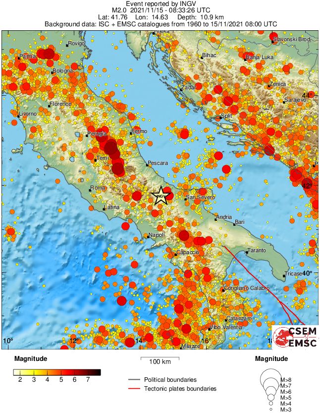 regional magnitude historical seismicity
