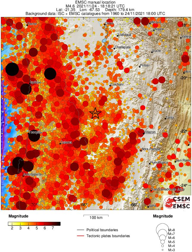 regional magnitude historical seismicity