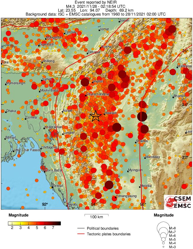 regional magnitude historical seismicity